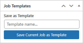 Metabox de Job Templates dentro do editor de vaga